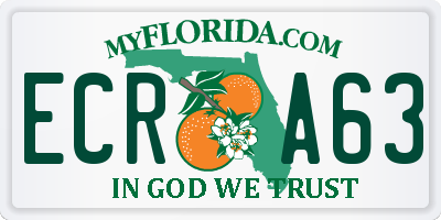 FL license plate ECRA63