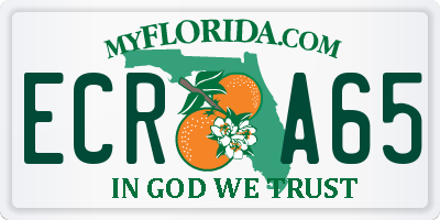 FL license plate ECRA65