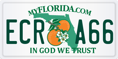 FL license plate ECRA66
