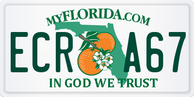 FL license plate ECRA67