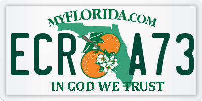 FL license plate ECRA73