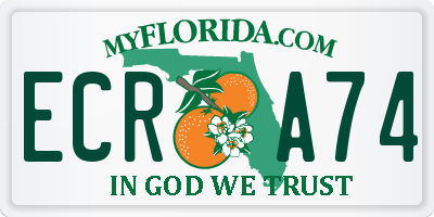 FL license plate ECRA74