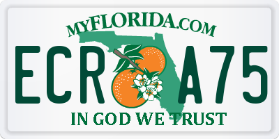 FL license plate ECRA75