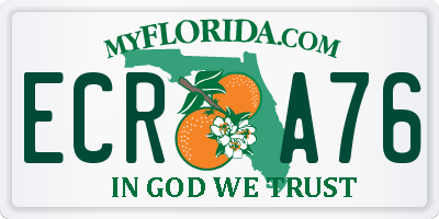 FL license plate ECRA76