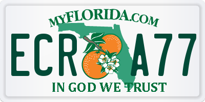 FL license plate ECRA77
