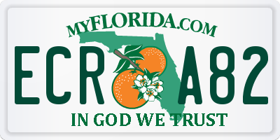 FL license plate ECRA82