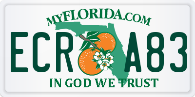 FL license plate ECRA83