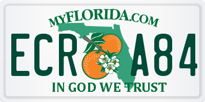 FL license plate ECRA84