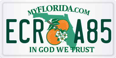 FL license plate ECRA85