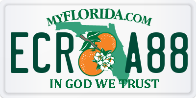 FL license plate ECRA88