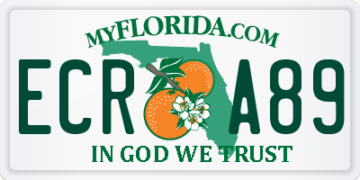 FL license plate ECRA89