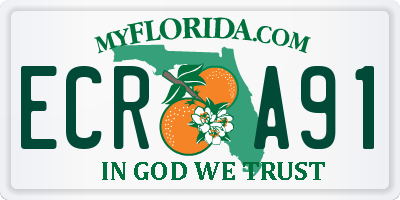 FL license plate ECRA91
