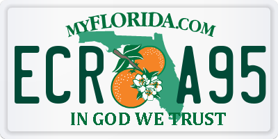 FL license plate ECRA95