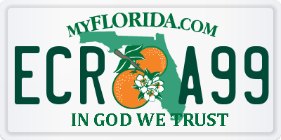 FL license plate ECRA99