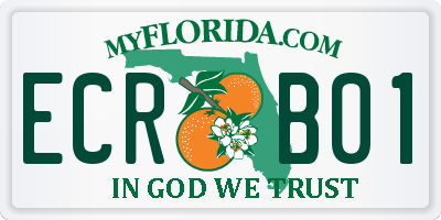 FL license plate ECRB01