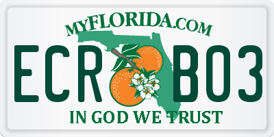 FL license plate ECRB03