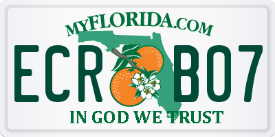 FL license plate ECRB07