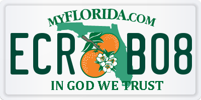 FL license plate ECRB08