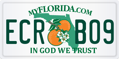 FL license plate ECRB09