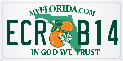 FL license plate ECRB14