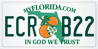FL license plate ECRB22