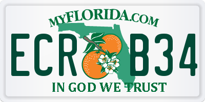 FL license plate ECRB34