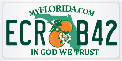 FL license plate ECRB42