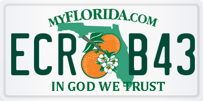FL license plate ECRB43