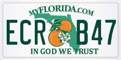 FL license plate ECRB47