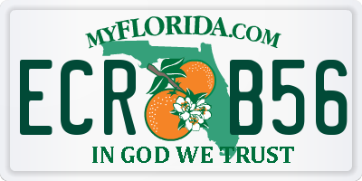 FL license plate ECRB56