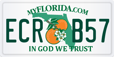 FL license plate ECRB57