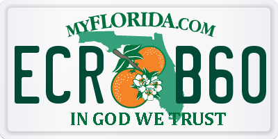 FL license plate ECRB60
