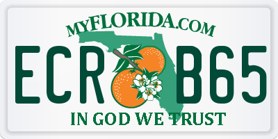 FL license plate ECRB65