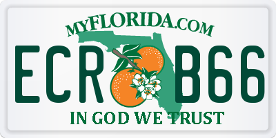 FL license plate ECRB66