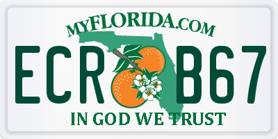 FL license plate ECRB67