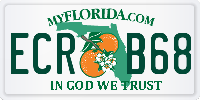 FL license plate ECRB68