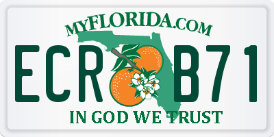 FL license plate ECRB71
