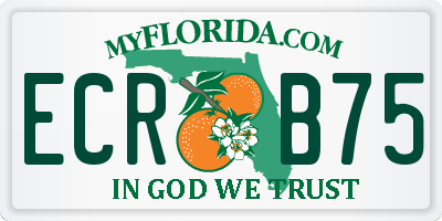 FL license plate ECRB75