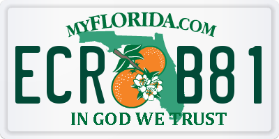 FL license plate ECRB81