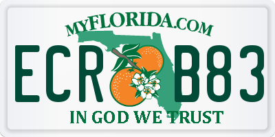 FL license plate ECRB83
