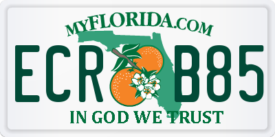 FL license plate ECRB85