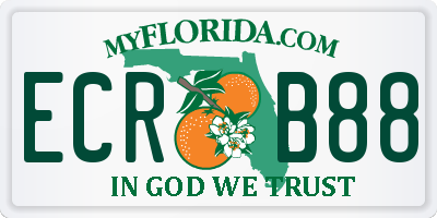 FL license plate ECRB88