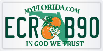 FL license plate ECRB90