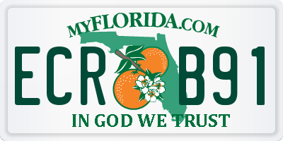 FL license plate ECRB91