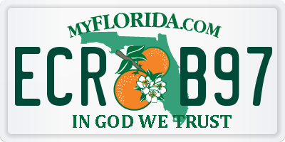 FL license plate ECRB97