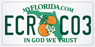 FL license plate ECRC03