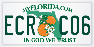 FL license plate ECRC06
