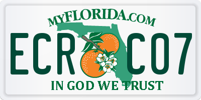 FL license plate ECRC07
