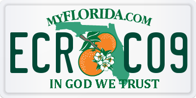 FL license plate ECRC09