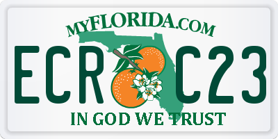 FL license plate ECRC23